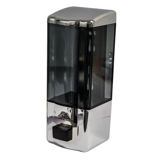 Advance Tabco 7-PS-12 Wall Mount Manual Soap Dispenser - Plastic, Black/Chrome-cityfoodequipment.com
