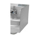 Advance Tabco 7-PS-15 12" Tall Side Splash for Hand Sinks - 10" x 14" Bowls, 2 Sides, Splash Mount-cityfoodequipment.com
