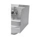 Advance Tabco 7-PS-15A 12" Tall Side Splash for Hand Sinks - 9" x 9" Bowls, 2 Sides, Splash Mount-cityfoodequipment.com