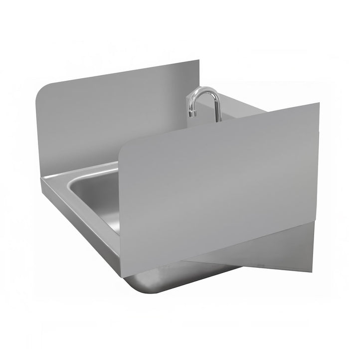 Advance Tabco 7-PS-15C 12" Tall Side Splash for Hand Sinks - 16" x 20" Bowls, 2 Sides-cityfoodequipment.com