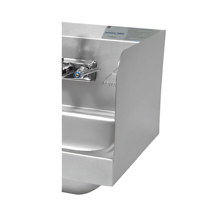 Advance Tabco 7-PS-16D 7 3/4" Tall Welded Side Splash for Handicapped Hand Sinks-cityfoodequipment.com
