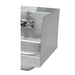 Advance Tabco 7-PS-17A 7 3/4" Tall Side Splash for Hand Sinks - 9" x 9" Bowls, 2 Sides, Splash Mount-cityfoodequipment.com