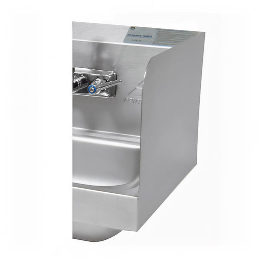 Advance Tabco 7-PS-17B 7 3/4" Tall Side Splash for Hand Sinks - 10" x 14" Bowls, 2 Sides, Deck Mount-cityfoodequipment.com