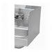 Advance Tabco 7-PS-17B 7 3/4" Tall Side Splash for Hand Sinks - 10" x 14" Bowls, 2 Sides, Deck Mount-cityfoodequipment.com