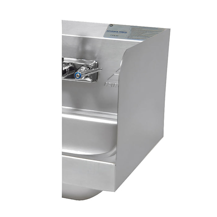 Advance Tabco 7-PS-17C 7 3/4" Tall Side Splash for Hand Sinks - 16" x 20" Bowls, 2 Sides-cityfoodequipment.com