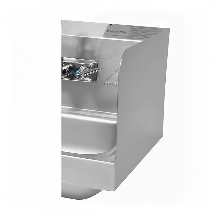 Advance Tabco 7-PS-17D 7 3/4" Tall Side Splash for Handicapped Hand Sinks-cityfoodequipment.com