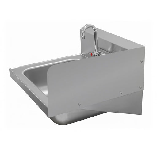 Advance Tabco 7-PS-27C 7 3/4" Tall Bolted Side Splash for Hand Sinks - 16" x 20" Bowls-cityfoodequipment.com