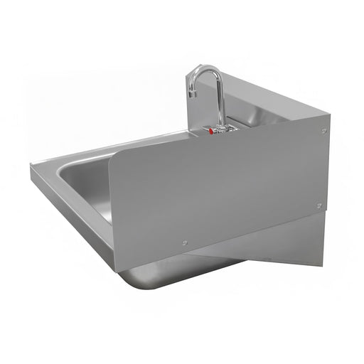 Advance Tabco 7-PS-27E 7 3/4" Tall Bolted Side Splash for Hand Sinks - 14" x 16" Bowls-cityfoodequipment.com