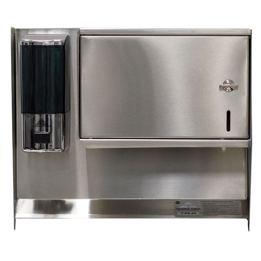 Advance Tabco 7-PS-34 Soap, Towel Dispenser for 17" Wide Hand Sinks-cityfoodequipment.com