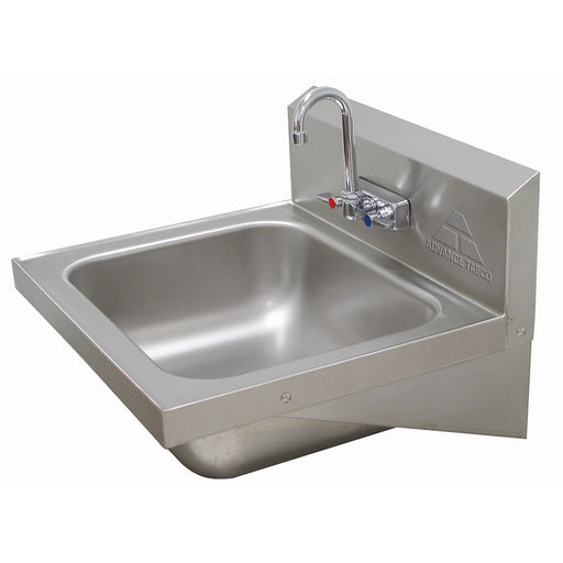 Advance Tabco 7-PS-45 Wall Mount Commercial Hand Sink w/ 20"L x 16"W x 8"D Bowl, Gooseneck Faucet-cityfoodequipment.com