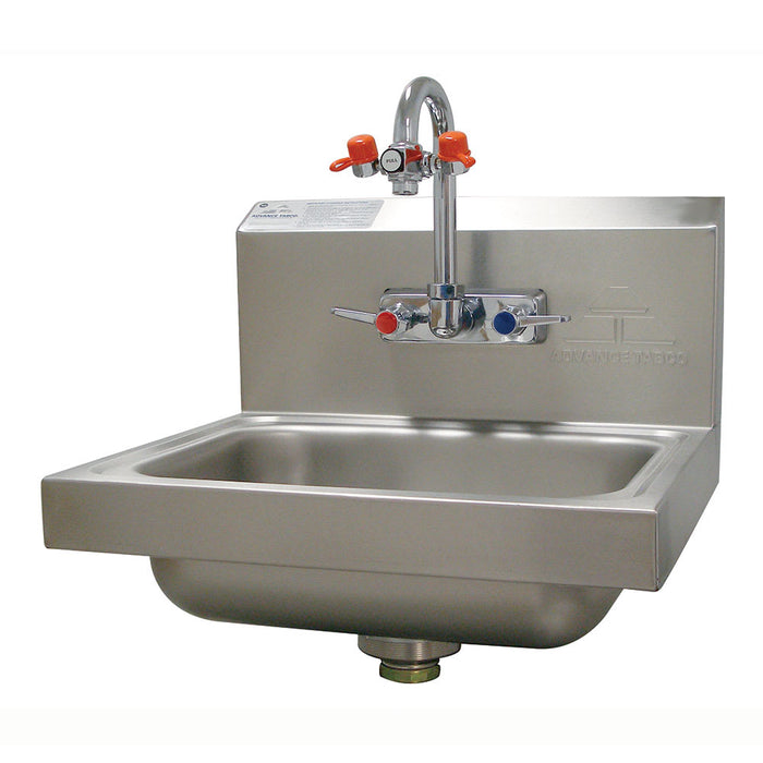 Advance Tabco 7-PS-55 Wall Mount Commercial Hand Sink w/ 14"L x 10"W x 5"D Bowl, Gooseneck Faucet-cityfoodequipment.com