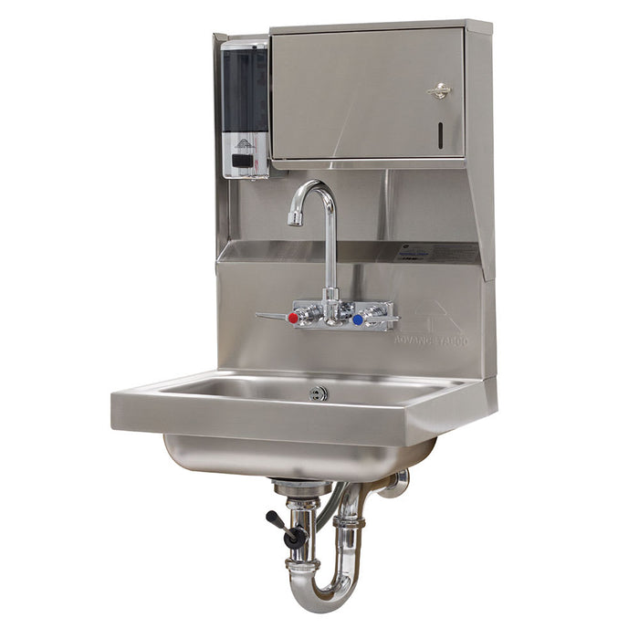 Advance Tabco 7-PS-80 Wall Mount Commercial Hand Sink w/ 14"L x 10"W x 5"D Bowl, Standard Faucet-cityfoodequipment.com