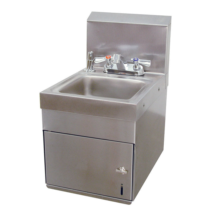 Advance Tabco 7-PS-88 Wall Mount Commercial Hand Sink w/ 9"L x 9"W x 5"D Bowl, Soap Dispenser-cityfoodequipment.com