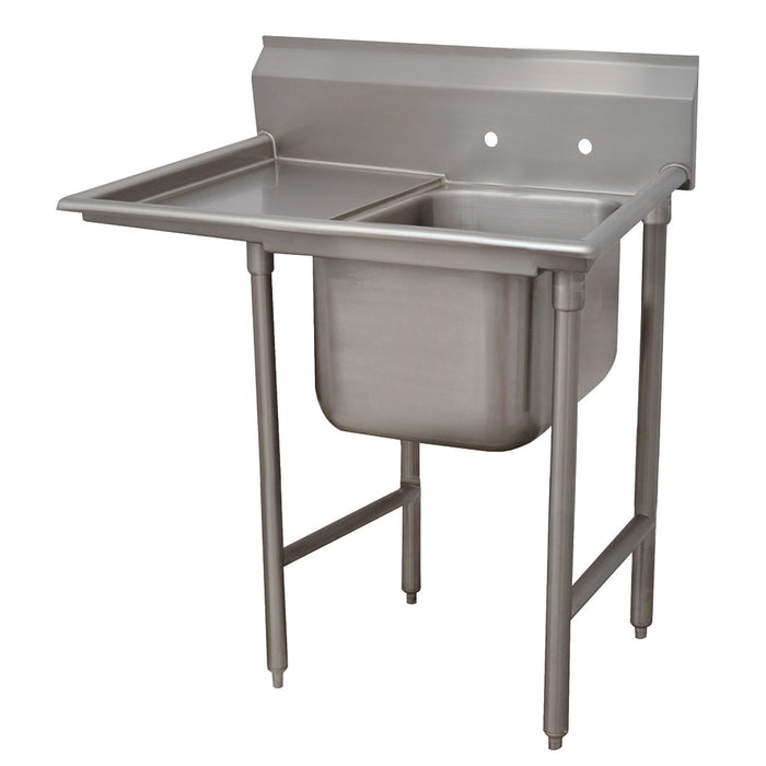 Advance Tabco 9-1-24-18L 40" 1 Compartment Sink w/ 16"L x 20"W Bowl, 12" Deep-cityfoodequipment.com