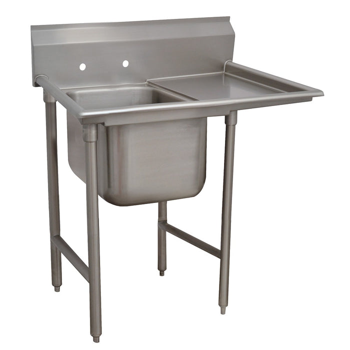 Advance Tabco 9-1-24-18R 40" 1 Compartment Sink w/ 16"L x 20"W Bowl, 12" Deep-cityfoodequipment.com