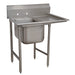 Advance Tabco 9-1-24-18R 40" 1 Compartment Sink w/ 16"L x 20"W Bowl, 12" Deep-cityfoodequipment.com