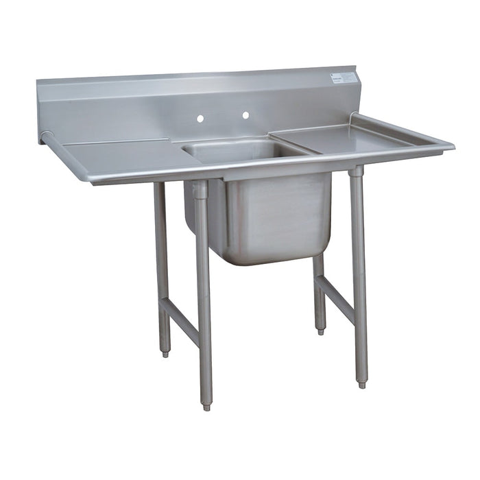 Advance Tabco 9-1-24-18RL 54" 1 Compartment Sink w/ 16"L x 20"W Bowl, 12" Deep-cityfoodequipment.com