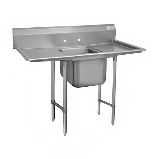 Advance Tabco 9-1-24-24RL 66" 1 Compartment Sink w/ 16"L x 20"W Bowl, 12" Deep-cityfoodequipment.com