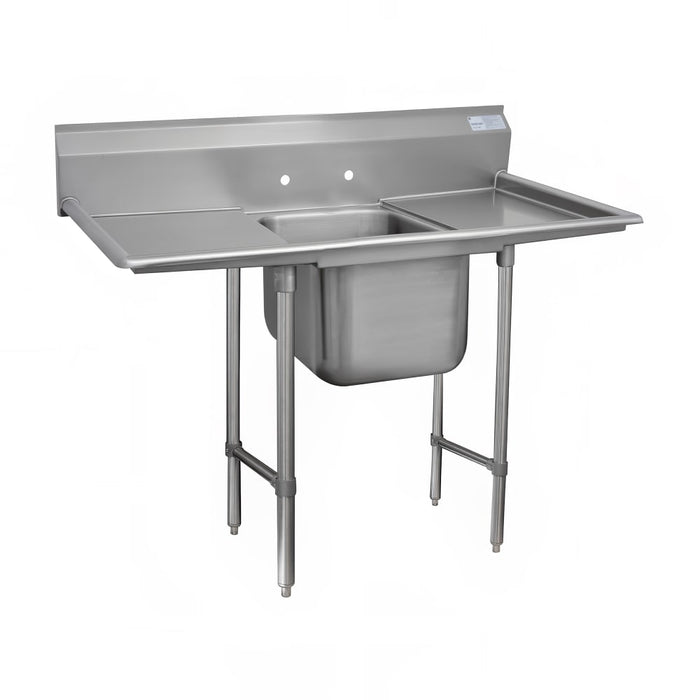 Advance Tabco 9-1-24-24RL 66" 1 Compartment Sink w/ 16"L x 20"W Bowl, 12" Deep-cityfoodequipment.com