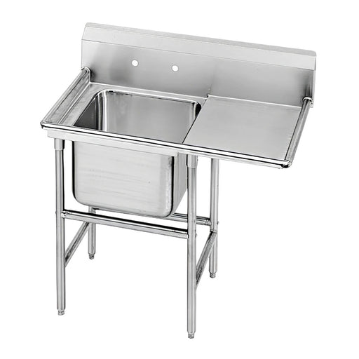 Advance Tabco 9-1-24-36R 58" 1 Compartment Sink w/ 16"L x 20"W Bowl, 12" Deep-cityfoodequipment.com