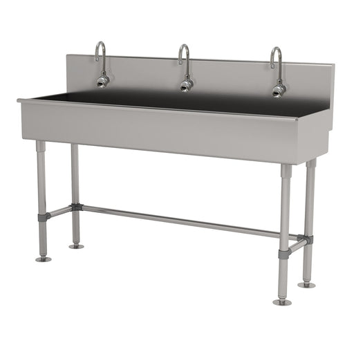 Advance Tabco 19-FM-60EF 60" Freestanding Multiwash Touchless Hand Sink w/ (3) Faucets, Electronc Sensor-cityfoodequipment.com