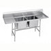 Advance Tabco 9-2-36-36RL 109" 2 Compartment Sink w/ 16"L x 20"W Bowl, 12" Deep-cityfoodequipment.com