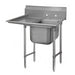 Advance Tabco 9-21-20-18L 44" 1 Compartment Sink w/ 20"L x 20"W Bowl, 12" Deep-cityfoodequipment.com
