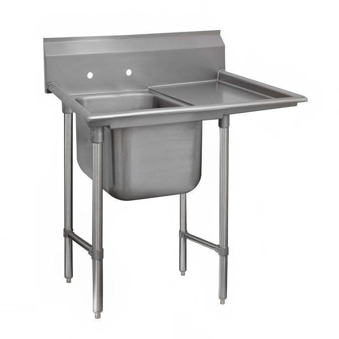 Advance Tabco 9-21-20-18R 44" 1 Compartment Sink w/ 20"L x 20"W Bowl, 12" Deep-cityfoodequipment.com