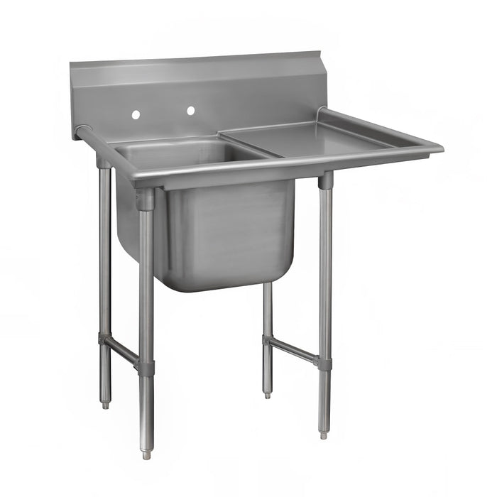 Advance Tabco 9-21-20-18RL 58" 1 Compartment Sink w/ 20"L x 20"W Bowl, 12" Deep-cityfoodequipment.com