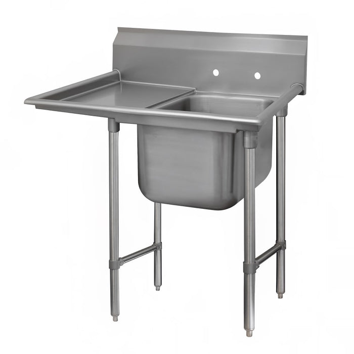 Advance Tabco 9-21-20-24L 50" 1 Compartment Sink w/ 20"L x 20"W Bowl, 12" Deep-cityfoodequipment.com