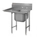 Advance Tabco 9-21-20-24L 50" 1 Compartment Sink w/ 20"L x 20"W Bowl, 12" Deep-cityfoodequipment.com