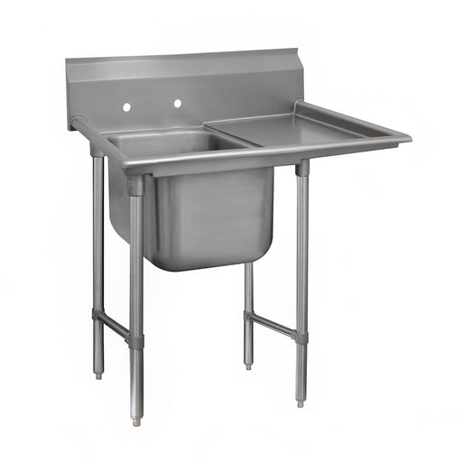 Advance Tabco 9-21-20-24R 50" 1 Compartment Sink w/ 20"L x 20"W Bowl, 12" Deep-cityfoodequipment.com