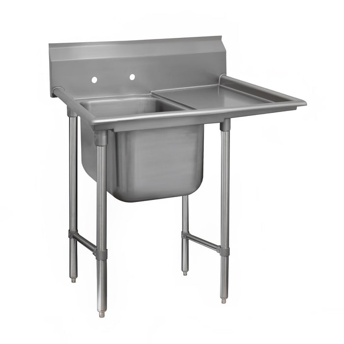 Advance Tabco 9-21-20-24R 50" 1 Compartment Sink w/ 20"L x 20"W Bowl, 12" Deep-cityfoodequipment.com