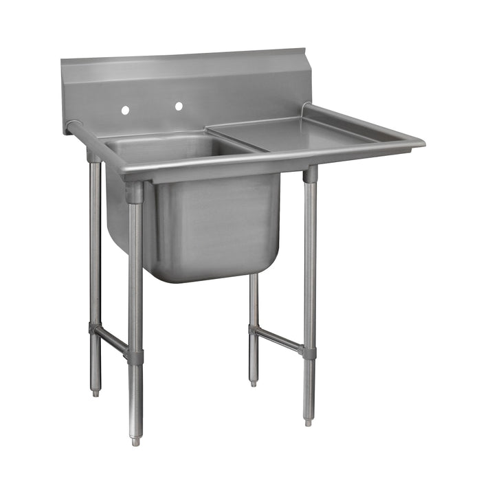 Advance Tabco 9-21-20-36R 62" 1 Compartment Sink w/ 20"L x 20"W Bowl, 12" Deep-cityfoodequipment.com