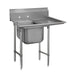 Advance Tabco 9-21-20-36R 62" 1 Compartment Sink w/ 20"L x 20"W Bowl, 12" Deep-cityfoodequipment.com