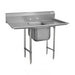 Advance Tabco 9-21-20-36RL 94" 1 Compartment Sink w/ 20"L x 20"W Bowl, 12" Deep-cityfoodequipment.com