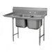 Advance Tabco 9-22-40-18L 67" 2 Compartment Sink w/ 20"L x 20"W Bowl, 12" Deep-cityfoodequipment.com