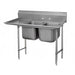 Advance Tabco 9-22-40-24L 73" 2 Compartment Sink w/ 20"L x 20"W Bowl, 12" Deep-cityfoodequipment.com