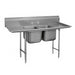 Advance Tabco 9-22-40-24RL 93" 2 Compartment Sink w/ 20"L x 20"W Bowl, 12" Deep-cityfoodequipment.com