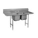 Advance Tabco 9-22-40-36RL 117" 2 Compartment Sink w/ 20"L x 20"W Bowl, 12" Deep-cityfoodequipment.com