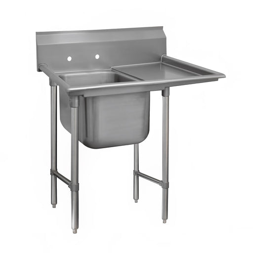 Advance Tabco 9-41-24-24R 54" 1 Compartment Sink w/ 24"L x 24"W Bowl, 12" Deep-cityfoodequipment.com