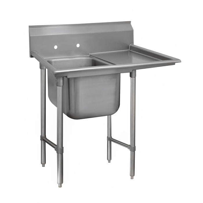 Advance Tabco 9-41-24-24R 54" 1 Compartment Sink w/ 24"L x 24"W Bowl, 12" Deep-cityfoodequipment.com