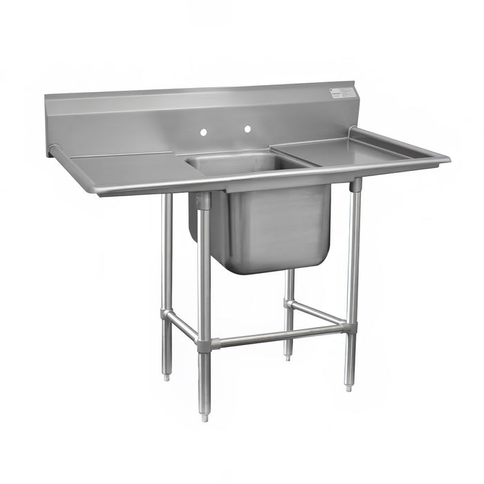 Advance Tabco 94-1-24-24RL 66" 1 Compartment Sink w/ 16"L x 20"W Bowl, 14" Deep-cityfoodequipment.com