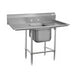 Advance Tabco 94-1-24-24RL 66" 1 Compartment Sink w/ 16"L x 20"W Bowl, 14" Deep-cityfoodequipment.com