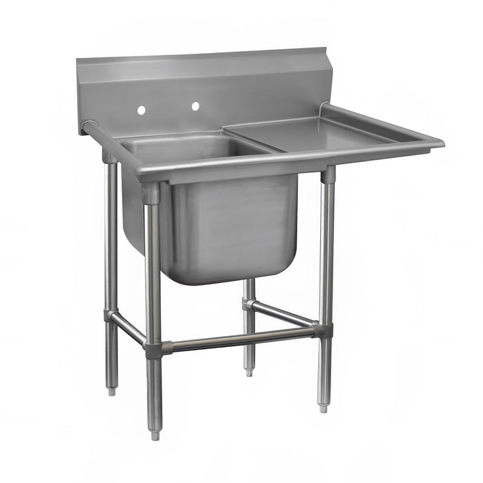 Advance Tabco 94-1-24-36R 58" 1 Compartment Sink w/ 16"L x 20"W Bowl, 14" Deep-cityfoodequipment.com