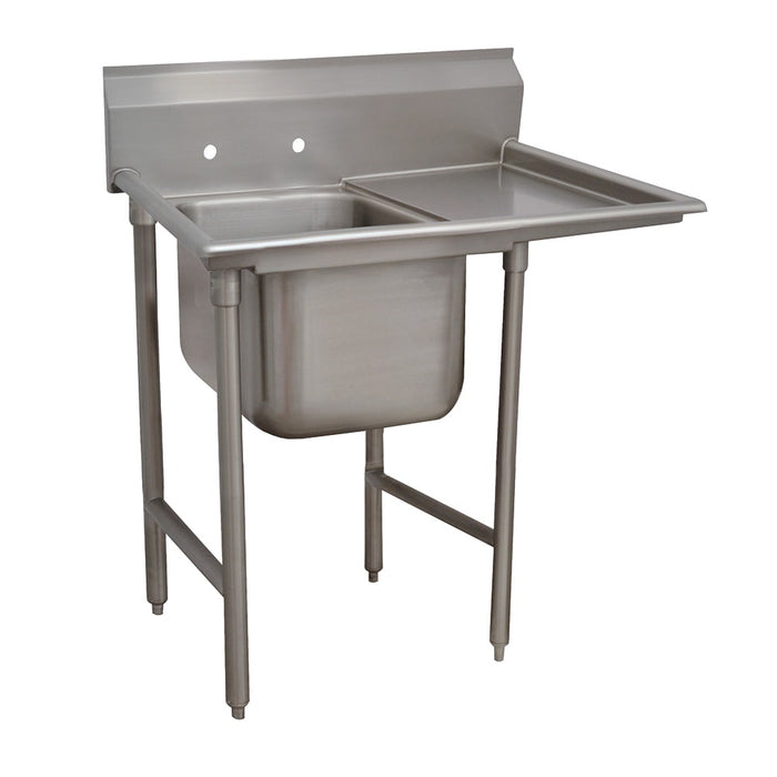 Advance Tabco 93-1-24-18R 40" 1 Compartment Sink w/ 16"L x 20"W Bowl, 12" Deep-cityfoodequipment.com
