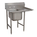 Advance Tabco 93-1-24-18R 40" 1 Compartment Sink w/ 16"L x 20"W Bowl, 12" Deep-cityfoodequipment.com
