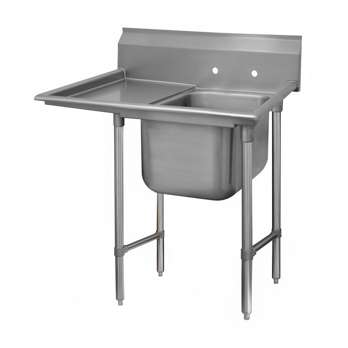 Advance Tabco 93-1-24-24L 46" 1 Compartment Sink w/ 16"L x 20"W Bowl, 12" Deep-cityfoodequipment.com