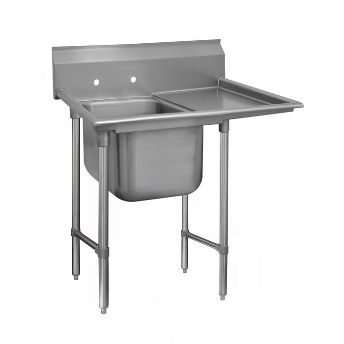 Advance Tabco 93-1-24-24R 46" 1 Compartment Sink w/ 16"L x 20"W Bowl, 12" Deep-cityfoodequipment.com