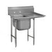 Advance Tabco 93-1-24-24R 46" 1 Compartment Sink w/ 16"L x 20"W Bowl, 12" Deep-cityfoodequipment.com